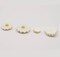 Pure Daisy Craft Embellishments White Floral Shank-Back & Flat-Back Buttons 24pcs
